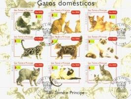 Domestic cats (sheet of 9) (esimerkkikuva)