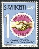10th anniv. of Caribbean Free Trade Assoc Chaguaramas 1/4 - Handshake (sample image)