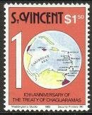 10th anniv. of Caribbean Free Trade Assoc Chaguaramas 3/4 - Map (esimerkkikuva)