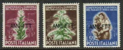 European Tobacco Conference, Rome, 1950. Overprint AMG-FTT (esimerkkikuva)