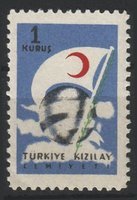 Red Crescent 1954 1/3 Globe and Flag (esimerkkikuva)