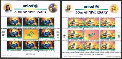 UNICEF, 50th Anniv. (Panes of 8 + label) (esimerkkikuva)