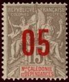 Uusi-Kaledonia 1912 - Navigation and Commerce overprint 05 red over 15c