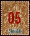 Uusi-Kaledonia 1912 - Navigation and Commerce overprint 05 red over 30c