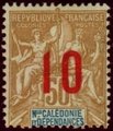 Uusi-Kaledonia 1912 - Navigation and Commerce overprint 10 red over 50c Uusi-Kaledonia 1912 - Navigation and Commerce overprint 10 red over 50c