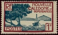 New Caledonia 1928 - Bay at the Pointe des Palétuviers 1c New Caledonia 1928 - Bay at the Pointe des Palétuviers 1c