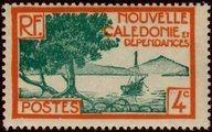New Caledonia 1928 - Bay at the Pointe des Palétuviers 4c New Caledonia 1928 - Bay at the Pointe des Palétuviers 4c