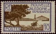 New Caledonia 1928 - Bay at the Pointe des Palétuviers 10c New Caledonia 1928 - Bay at the Pointe des Palétuviers 10c