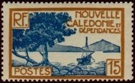 New Caledonia 1928 - Bay at the Pointe des Palétuviers 15c New Caledonia 1928 - Bay at the Pointe des Palétuviers 15c