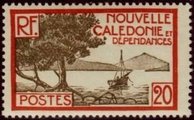 New Caledonia 1928 - Bay at the Pointe des Palétuviers 20c New Caledonia 1928 - Bay at the Pointe des Palétuviers 20c