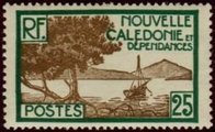 New Caledonia 1928 - Bay at the Pointe des Palétuviers 25c New Caledonia 1928 - Bay at the Pointe des Palétuviers 25c