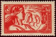 New Caledonia 1937 - International Exhibition of Paris 90c New Caledonia 1937 - International Exhibition of Paris 90c
