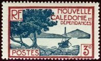 New Caledonia 1940 - Bay at the Pointe des Palétuviers 3c New Caledonia 1940 - Bay at the Pointe des Palétuviers 3c