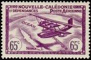 New Caledonia 1942 - Seaplane and Map of New Caledonia 65c New Caledonia 1942 - Seaplane and Map of New Caledonia 65c