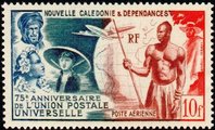 New Caledonia 1949 - 75 years of the Universal Postal Union (UPU) New Caledonia 1949 - 75 years of the Universal Postal Union (UPU)