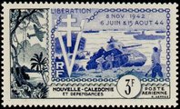 New Caledonia 1954 - 10th Anniversary of the Allied landing in Normandy New Caledonia 1954 - 10th Anniversary of the Allied landing in Normandy