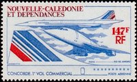 Uusi-Kaledonia 1976 - Concorde. The first commercial flight Uusi-Kaledonia 1976 - Concorde. The first commercial flight