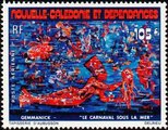 Uusi-Kaledonia 1978 - Aubusson tapestry Carnival in the sea Uusi-Kaledonia 1978 - Aubusson tapestry Carnival in the sea