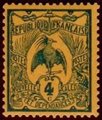 Uusi-Kaledonia 1905 - Kagu (Rhynochetos jubatus) 4c Uusi-Kaledonia 1905 - Kagu (Rhynochetos jubatus) 4c