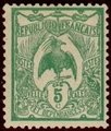 Uusi-Kaledonia 1905 - Kagu (Rhynochetos jubatus) 5c Uusi-Kaledonia 1905 - Kagu (Rhynochetos jubatus) 5c