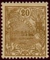 Uusi-Kaledonia 1905 - Definitives - Landscape and Ship 20c Uusi-Kaledonia 1905 - Definitives - Landscape and Ship 20c