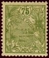 Uusi-Kaledonia 1905 - Definitives - Landscape and Ship 75c