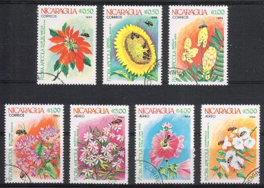 Nicaragua 1984 - Bee-pollinated Flowers (7) Nicaragua 1984 - Bee-pollinated Flowers (7)