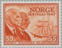 Norja 1947 - Norwegian Post Office, 300th anniv.9/11 - 55 o Nansen and Amundsen Norja 1947 - Norwegian Post Office, 300th anniv.9/11 - 55 o Nansen and Amundsen