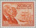 Norway 1947 - Norwegian Post Office, 300th anniv.9/11 - 55 o Nansen and Amundsen