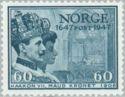 Norja 1947 - Norwegian Post Office, 300th anniv.10/11 - 60 o King Haakon VII and Queen Maud Norja 1947 - Norwegian Post Office, 300th anniv.10/11 - 60 o King Haakon VII and Queen Maud