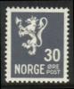 Norja 1949 - Lion type Coat of Arms 30 o grey Norja 1949 - Lion type Coat of Arms 30 o grey