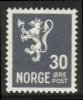 Norja 1949 - Lion type Coat of Arms 30 o grey