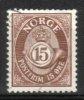 Norway 1969 - 15 ore Post horn and crown, y paper