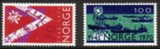 Norja 1970 - Norway’s liberation from the Germans, 25th anniv. (2) Norja 1970 - Norway’s liberation from the Germans, 25th anniv. (2)