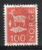 Norway 1973 - 100 ore Reindeer, fish and animal trap, red