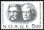 Norja 1981 - 1921 Nobel Prize Winners Lange and Branting