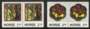 Norway 1986 - Christmas postage stamps 1986 - Stained glass windows (2x2 pairs)