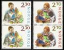 Norway 1987 - Christmas postage stamps 1987 - (2x2 pairs) - Making decorations Norway 1987 - Christmas postage stamps 1987 - (2x2 pairs) - Making decorations