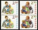 Norway 1987 - Christmas postage stamps 1987 - (2x2 pairs) - Making decorations