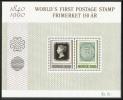 Norja 1990 - World first postage stamp, Penny Black, 150th anniv. Souvenir Sheet