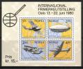 Norway 1979 - Arctic Aviation and Polar Maps, Norwex ’80 Souvenir sheet