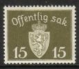 Norja 1945 - 15 o olive Offentlig Sak small format, unwatermark