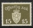 Norja 1945 - 15 o olive Offentlig Sak small format, unwatermark