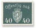 Norja 1941 - 40 o dk. green Offentlig Sak small format, unwatermark