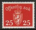 Norway 1946 - 25 o orange red Offentlig Sak small format, unwatermark