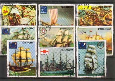 Paraguay 1980 - Emblems and ships (9) Paraguay 1980 - Emblems and ships (9)