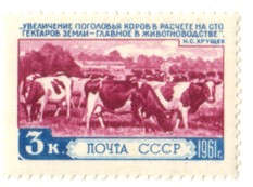 Russia SU (CCCP) 1961 - Agriculture III Cattle herd