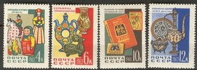 Venäjä NL (CCCP) 1963 - National Handicrafts (4) Venäjä NL (CCCP) 1963 - National Handicrafts (4)