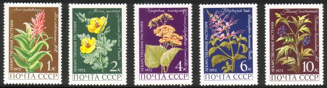 Venäjä NL (CCCP) 1972 - Medicinal Plants (5)