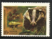 Venäjä NL (CCCP) 1975 - Wildlife reservations 5/5 Badger